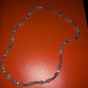 Crackle Glass Necklace Made By Me - 461 $25 FIRM